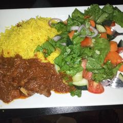 A picture of Basmati Rice cooked in turmeric.