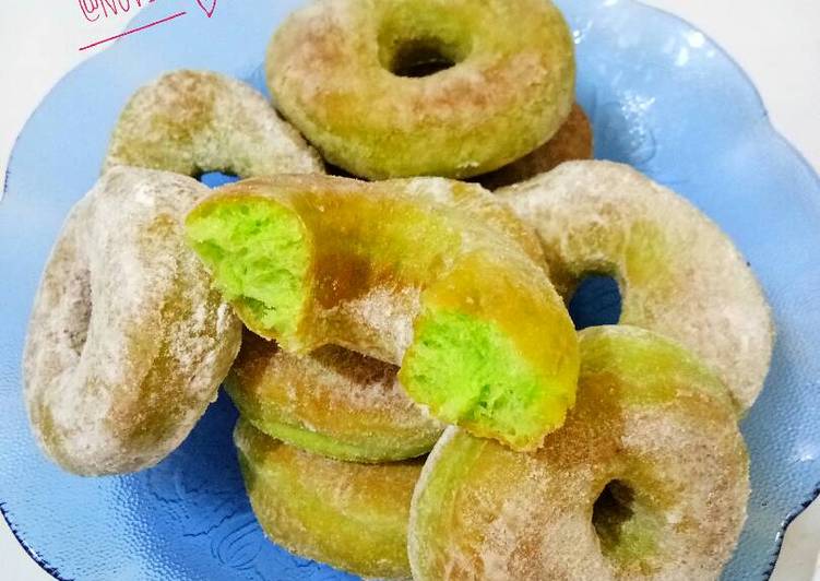 Donat Rasa Pandan (1 telur) 🍩🌱