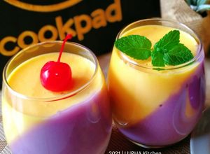 Foto resep Orange Squash Blueberry Yogurt Puding