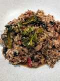 Soja texturizada y cuscús con verduras