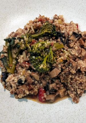 Foto principal de Soja texturizada y cuscús con verduras
