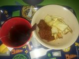 Fried yam and stew