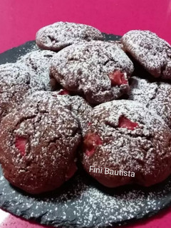 Una foto de Nubes de chocolate y fresa