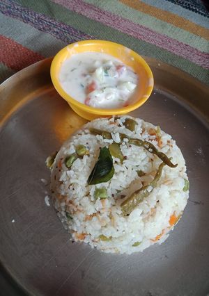 A picture of White veg. Pulav.