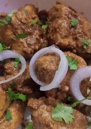 A picture of No Oven Tandoori Chicken Tikka🍗.