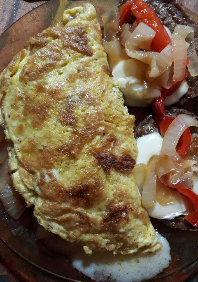Una foto de Omelette de queso y verduras