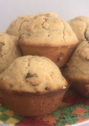 Una foto de Cupcakes de banano y avena
