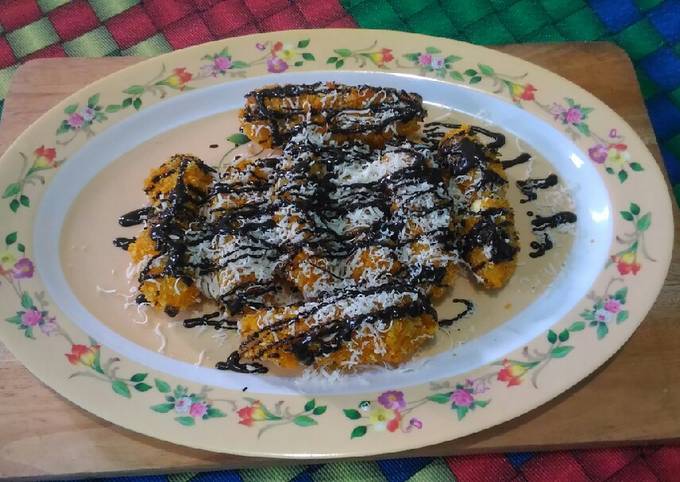 Cara Gampang Menyiapkan Pisang goreng crispy coklat keju, Bikin Ngiler
