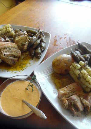 Una foto de Pachamanca con 2 sabores a la olla estilo | James Salaz