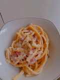 Creamy Long Macaroni Carbonara