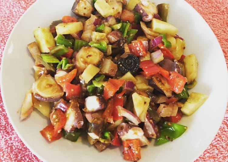 Salpicón de pulpo a la vinagreta de mostaza