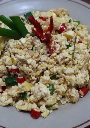 Foto resep Tahu bejek telur dan kerupuk