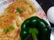A picture of coriander leaves egg omelette