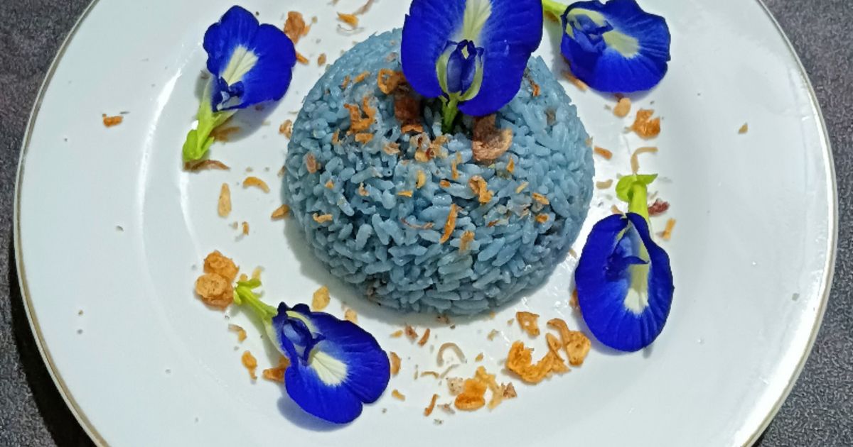 1191. Nasi Uduk Rempah Betawi 💜Bunga Telang