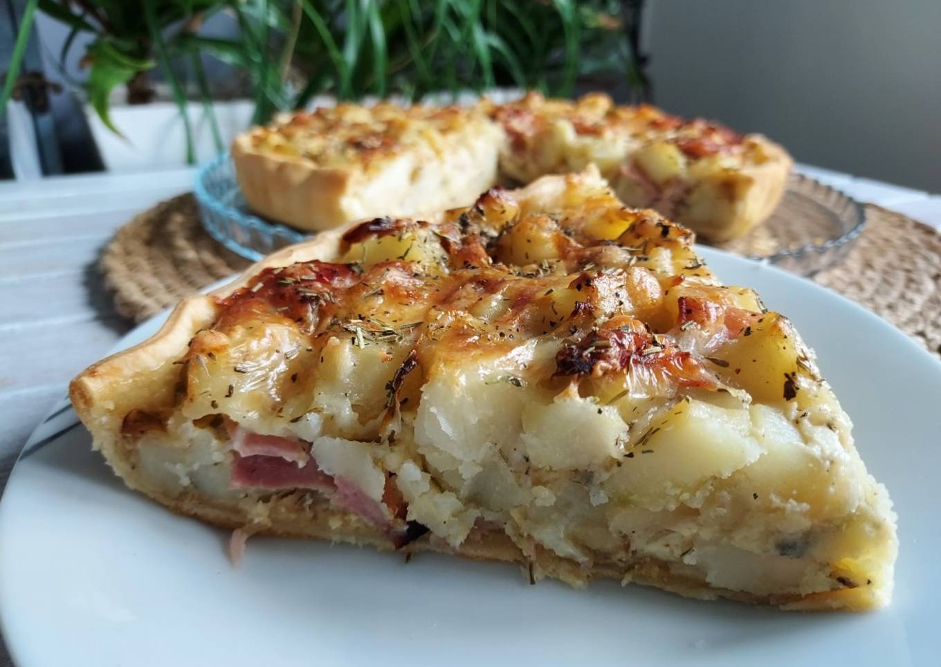 Tarte salée pomme de terre Jambon Mozarella