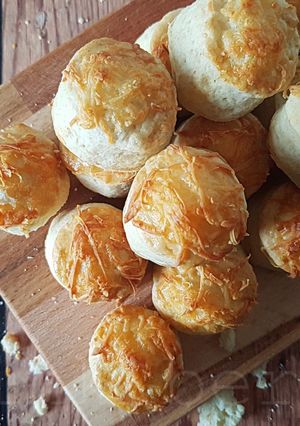 Sajtos túrós pogácsa recept fotója