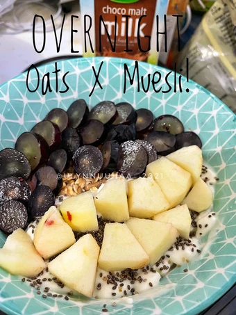 Cara Sederhana Membuat Resep  Overnight Oat X Muesli! yang Menggugah Selera, Bikin Ketagihan
