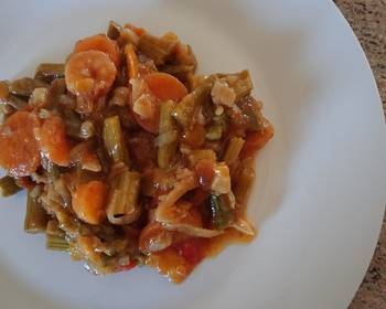 Without Fail Making Recipe Asparagus with prawns and carrot Delicious Perfect