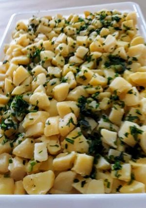 Foto de Salada de batata com cheiro verde