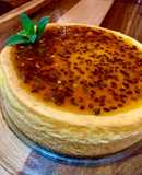 Cheesecake de chocolate blanco y maracuyá