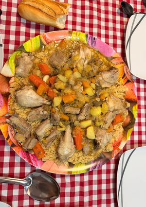Una foto de Cuscús con Alubias y Verduras