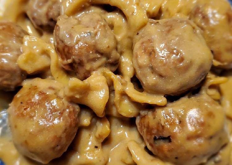 Recipe of Ultimate Pressure Cooker Swedish Meatballs with Noodles