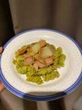 Fusili Pesto (Made from Pok Choy & Caisim) w/ Chiken Sausages
