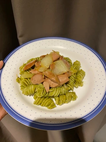 Recipe Fusili Pesto (Made from Pok Choy &amp; Caisim) w/ Chiken Sausages the Perfect Delicious