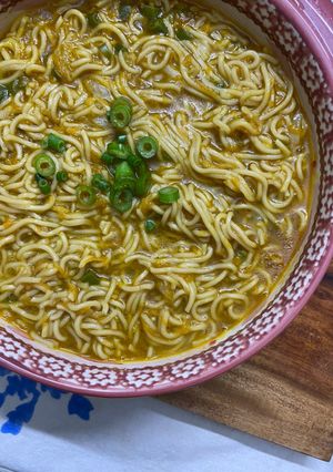 A picture of Maggi man-chow soupy noodle 🍜.
