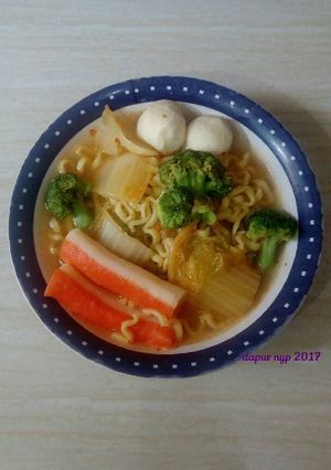 Foto resep Mie Kuah Bakso Seafood