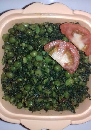 A picture of Bathua matar ki chatpati sabji.