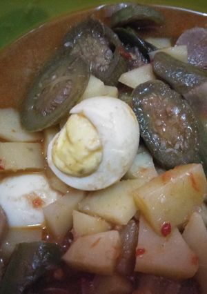 Foto resep Telur puyuh kentang sambal basah