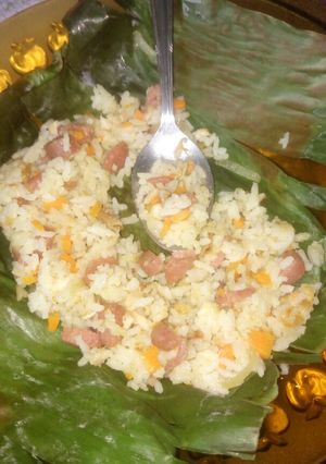 Foto resep Nasi bakar ayam sosis untuk anak