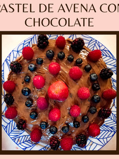 Una foto de Pastel de chocolate de avena