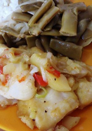 Una foto de Filetes de pescado cocidos