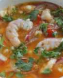 Ceviche de lubina y langostinos