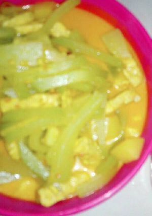 Foto resep Sayur santan kuning labu, tempe, kentang, dan telur