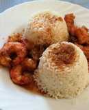 Ρύζι με γαρίδες και κάρυ. 👩‍🍳🦐🍚