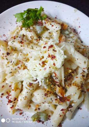 A picture of Chessey creamy pasta # every day veg.