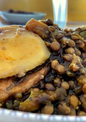 Una foto de Curry de lentejas