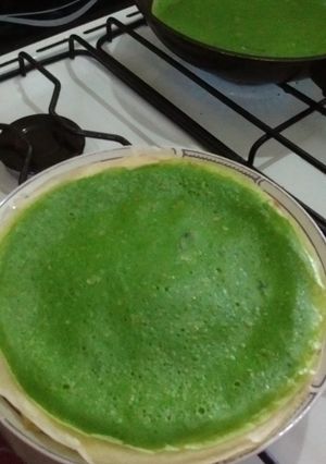 Una foto de Panqueques de espinaca