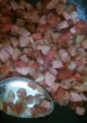 Una foto de Salchichas a la mexicana