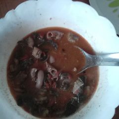 A picture of Matumbo stew(trip stew).