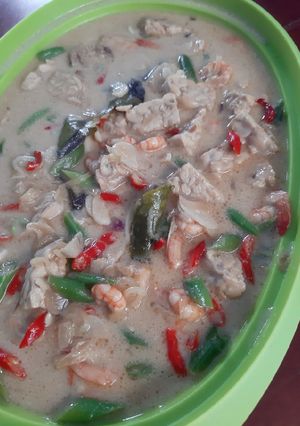 Foto resep Tumis santen udang tempe