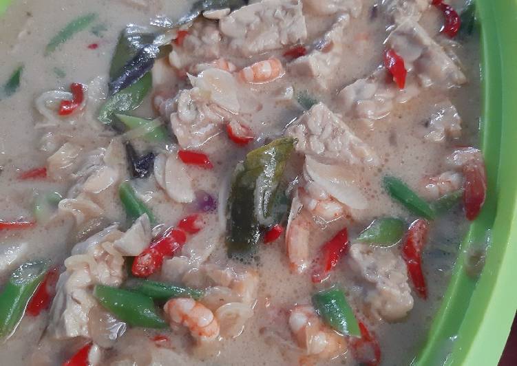 Recipe: Appetizing Tumis santen udang tempe