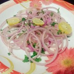 A picture of Laccha Onion salad.