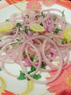 A picture of Laccha Onion salad.