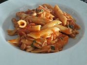 A picture of ketchup pasta