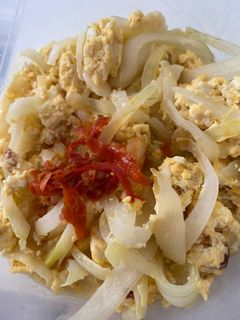 洋蔥炒蛋 - 快煮鍋10分鐘料理 的食譜成品照片