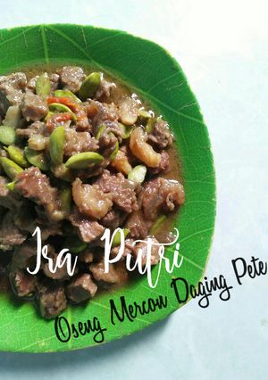 Foto resep Oseng mercon daging pete